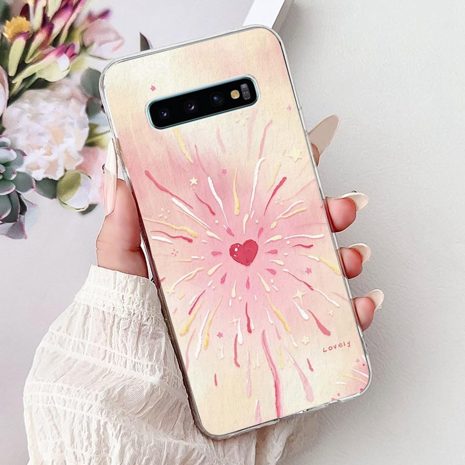 Per Samsung Galaxy S10+ S10 S10e Elegante Custodia per Telefono con Motivo Floreale e Farfalle Per Samsung S10e S10 Plus S 10 4G Custodie Morbide in Silicone TPU