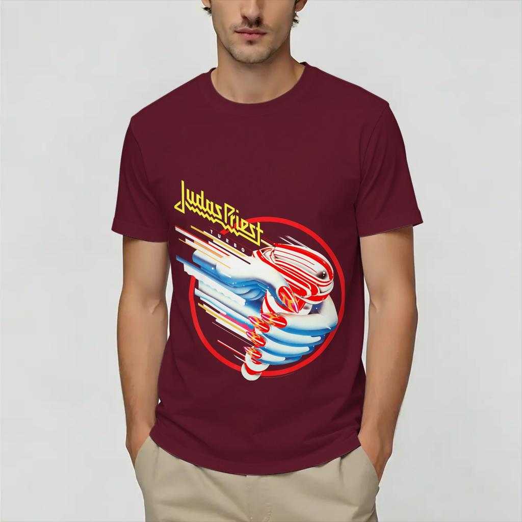 Judas Priests TShirt Summer 100 Cotton T Shirts For Unisexs Popular Casual Tshirt Short Sleeves Streetwear Tees