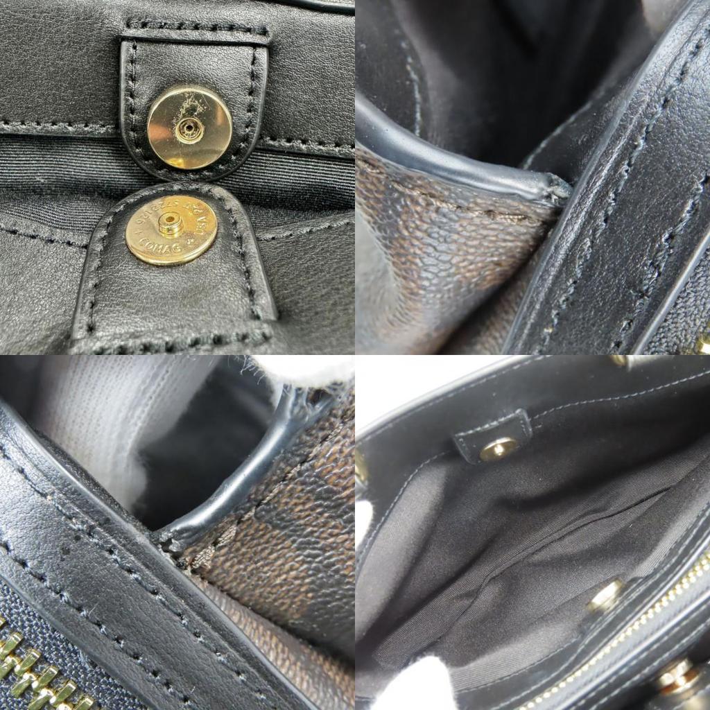 Used COACH Handbag 91494 Signature PVC/leather Dark brown black Shoulder