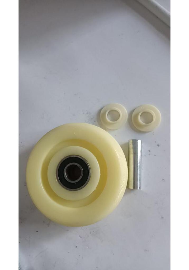 Heavy-Duty Silent Swivel Wheel with Brake - White Nylon, Thickened Steel Plate, High Load Capacity
