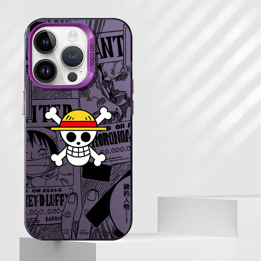 Soft Shell Case for iPhone 11 12 13 Pro Max 14 15 16 Plus 16e One Piece Bone Logo