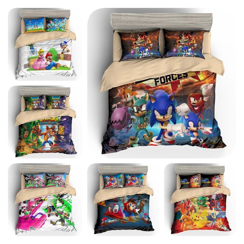 High-quality Digital Print Three Piece Bedding Set Including Pillowcases And Duvet Cover For Stylish Bedrooms