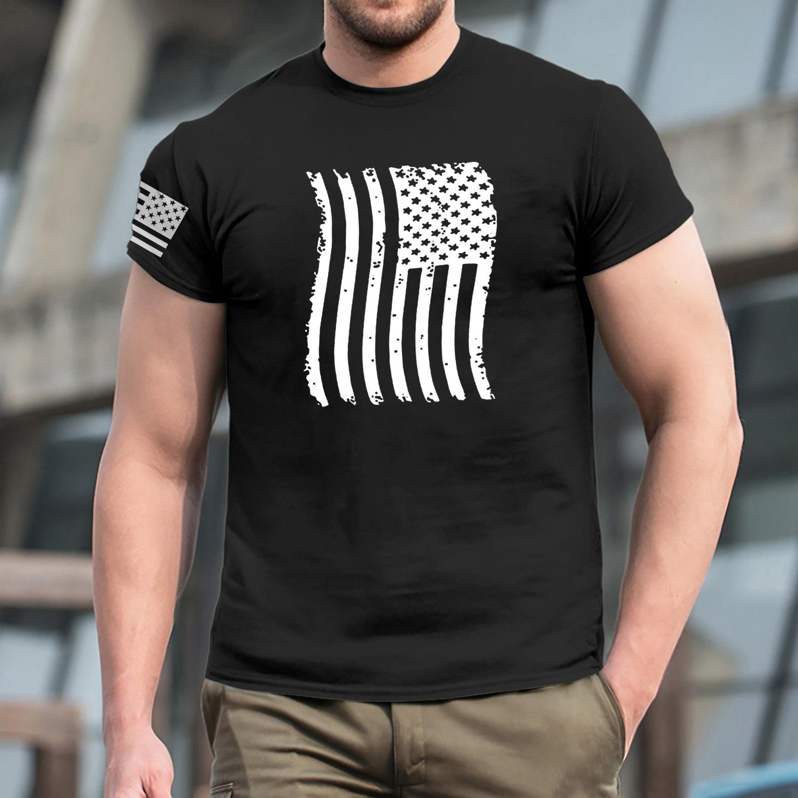 

Летняя мужская популярная футболка с круглым вырезом и коротким рукавом с принтом XL чёрный