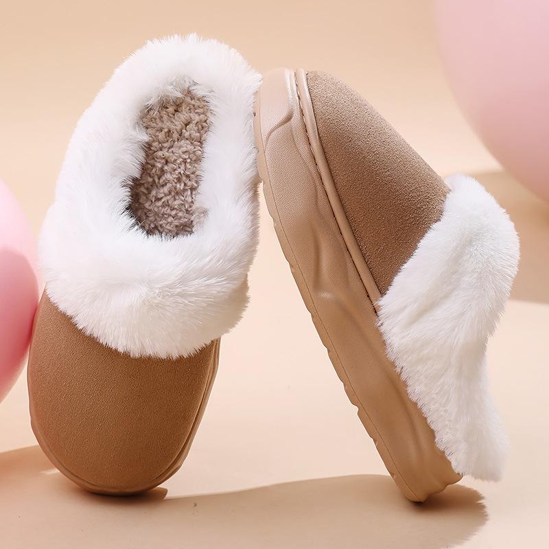 New Thickened Warm Cotton Slippers Indoor Anti-slip Home Shoes Plush Shoes