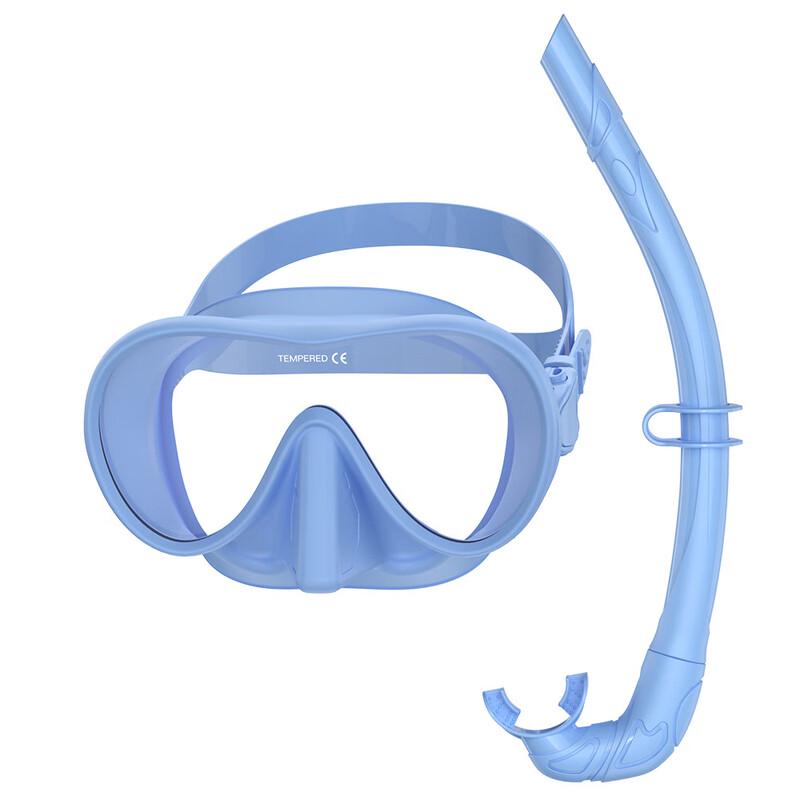 Longchan Silicone Snorkeling Set with Foldable Snorkel