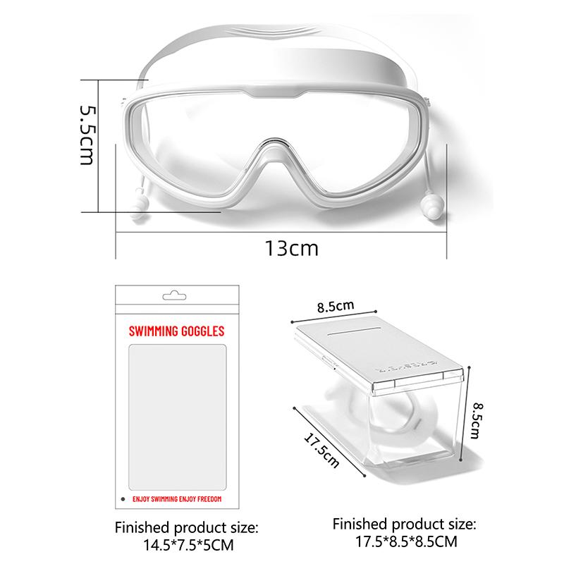 2025 Large Frame Swimming Goggles For Adults Kids High Quality Antifog Swim Glasses Waterproof Multi-Color To Choose