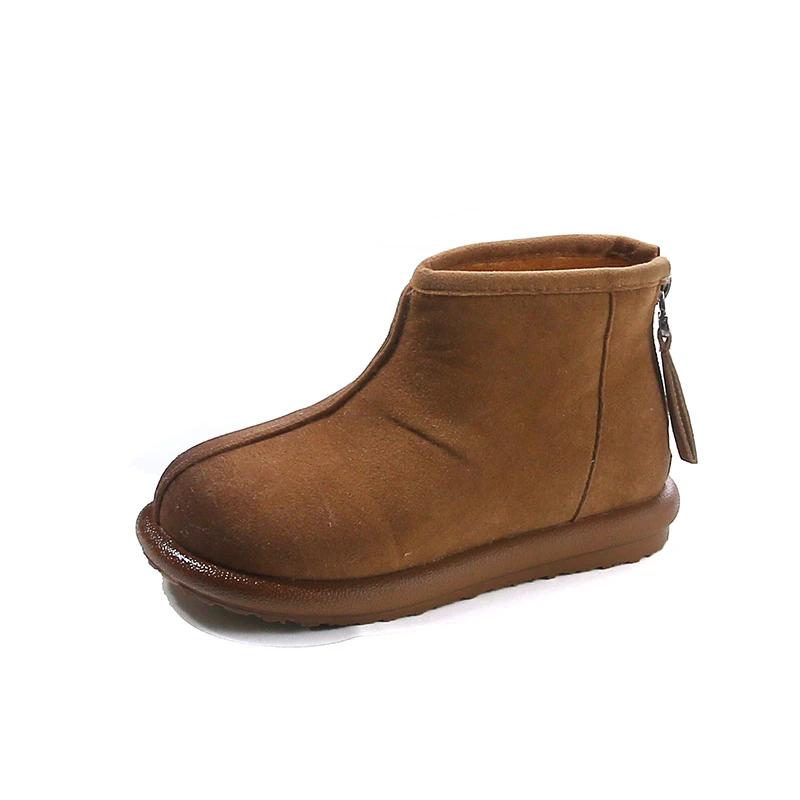 2024 Children Leather Shoes for Girls Winter New Fashionable Korean Style Soft Bottom Anti-slippery Versatile Chic Casual Boots