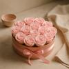 Soap Flower Bouquet 14 Pink Roses Round