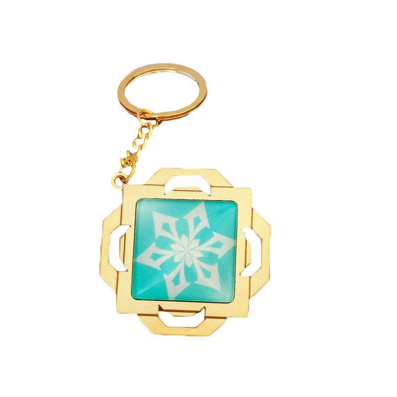Seven Impact Genshin Elements Keychain Geo Anemo Electro Dendro Hydro Pyro Cryo