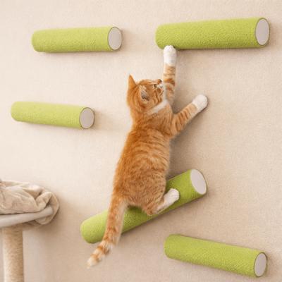 Wandgemonteerd Krabplankje voor Katten Zelfklevende Krabpaal Huisdier Meubilair Binnen Spelen