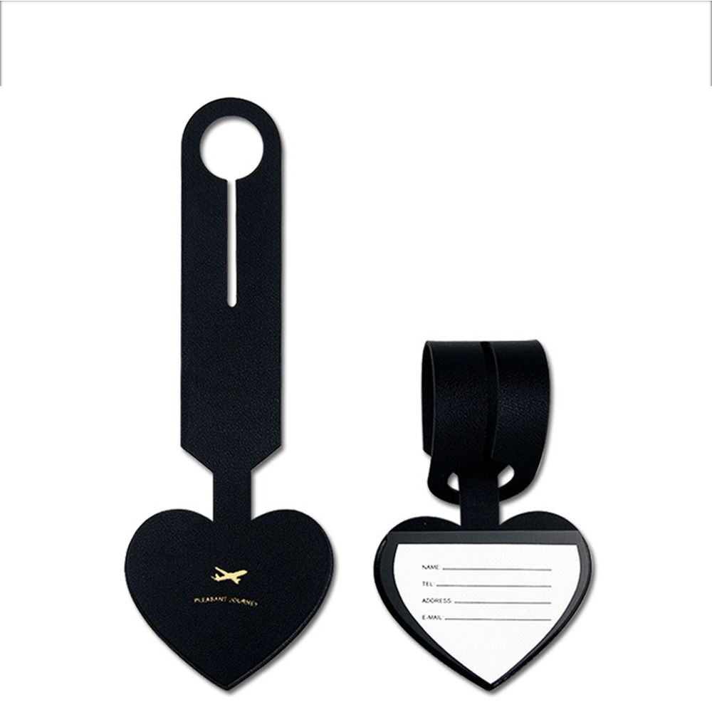 Boarding Pass Love Shape PU Luggage Tag Airplane Suitcase Tag Information Card Men