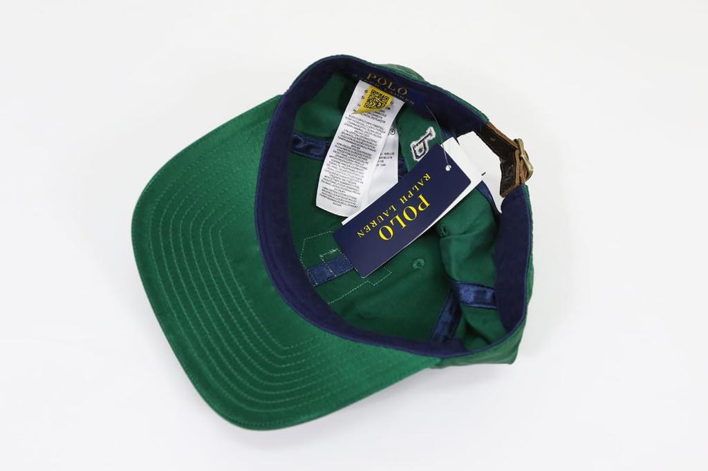 (Polo Ralph Lauren) Men's and Women's Vintage P Logo Satin Baseball Cap 01080159-GREEN [Used]