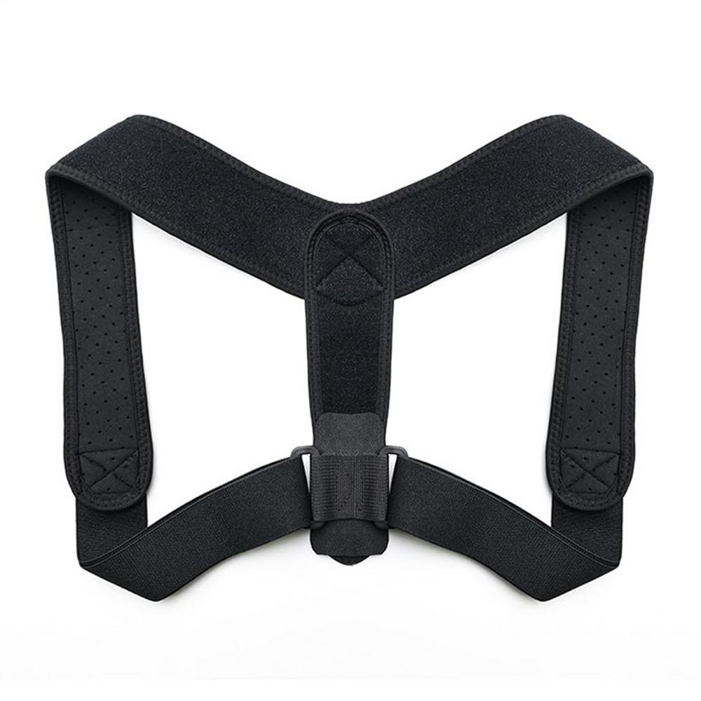 Back Support Brace Adjustable Upper Spine Support Straightener Ergonomic Straightener Trainer For Seniors Neck Shoulders Lumber чёрный