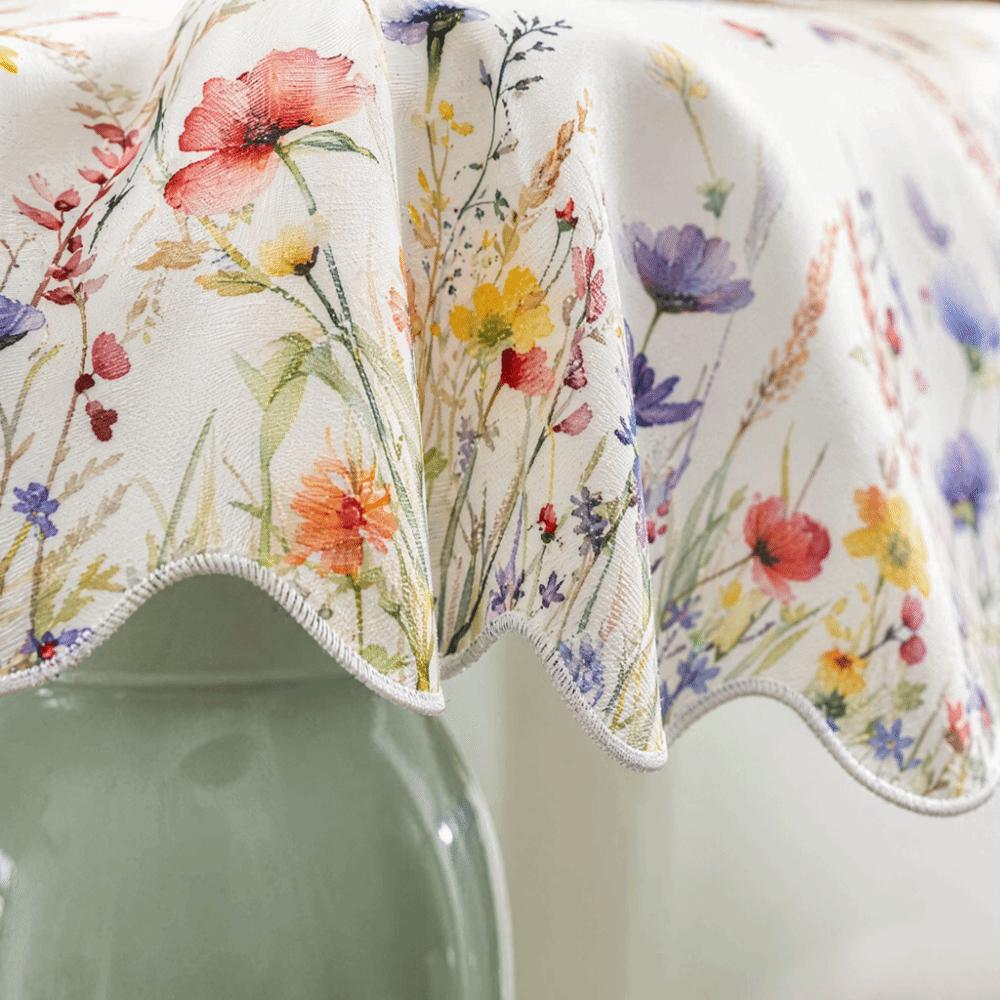 Flower Printed Rectangle Tablecloth Country Rooster Round Table Cloth Table Cover Beauty Massage