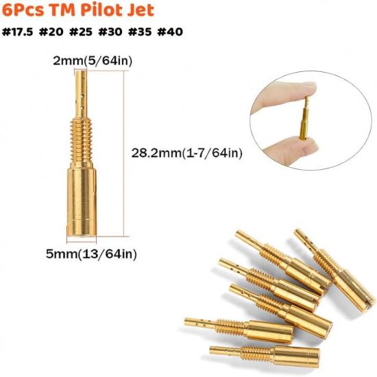 42 Pcs Carburetor Jet Kit For Mikuni Main & Pilot Slow Jet N100.604 VM28/486 VM4/042 VM22/210 Replaces TM33-8012 TM36-68 TM40-6