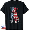 Patriotic Pitbull American Flag Dog Mom Pitbull Dad Gift Unisex T-Shirt