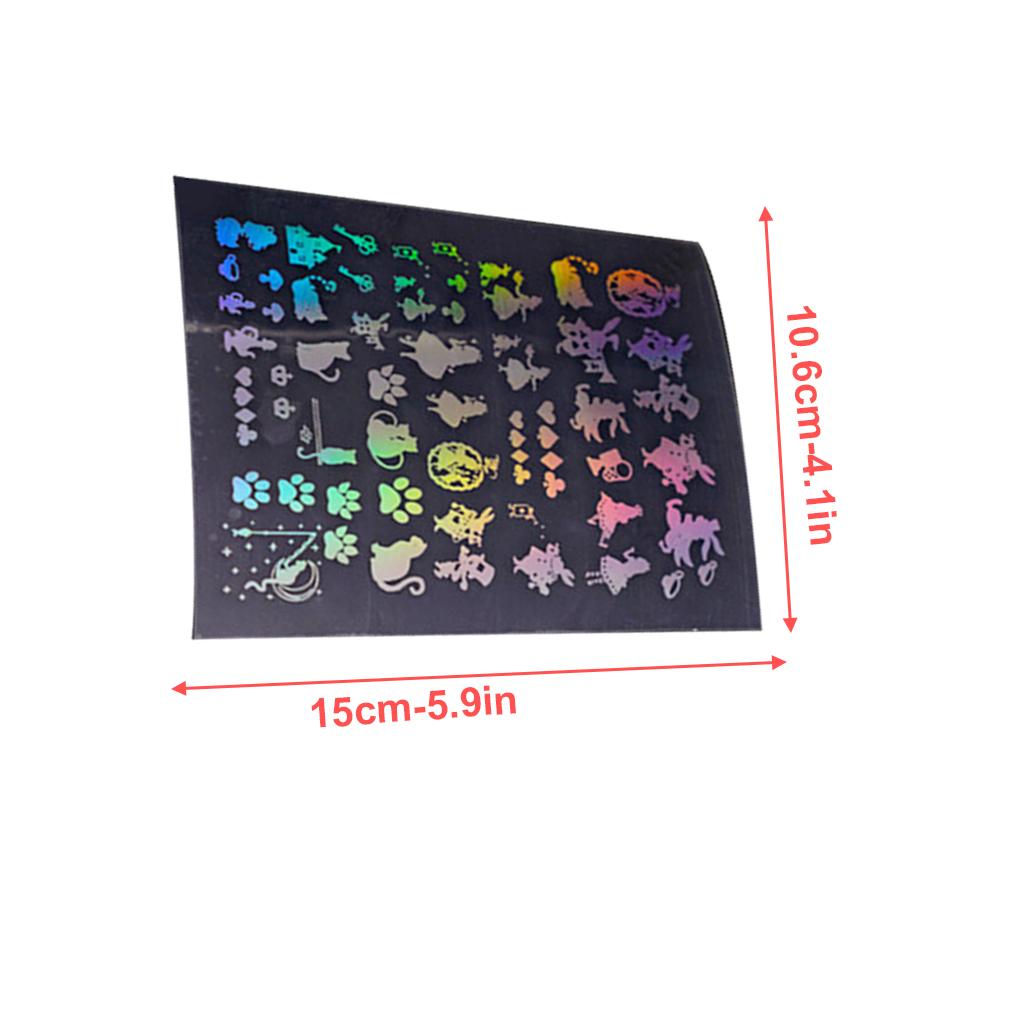 Transparent Stickers with Multiple Pattern DIY Accessory Durable Colorful Crafts Nail Decoration Gift Packaging Multi-Purpose