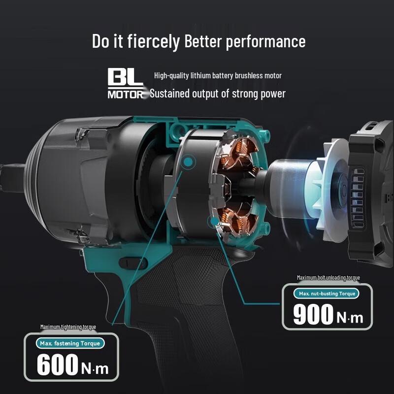 DaYi 20V Cordless Brushless 600N·m Impact Wrench CN plug (adapter included)