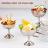 Stainless Steel Dessert Cup Vintage Durable Pudding Milk Jelly Ice Cream Cup Bowl Salad Bowl Dessert Fruit Plate Snack Dish