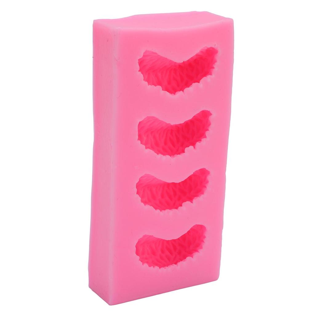 Mandarinenviertel Silikon Süßigkeitenmuster 4 Mulden Fruchtfondant für Schokolade Backen Kuchen Dekoration