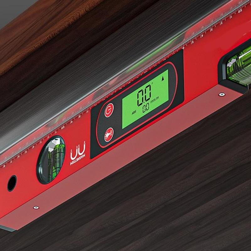 Livella Elettronica Digitale Angolatore Display Digitale ±0.1° Base Magnetica Precisa Luce Notturna per Costruttori Professionisti