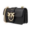 New PINKO Cow Leather Crossbody Bag, Bird Bag, Swallow Bag Women's Black 1P21B0-Y5EU-Z99