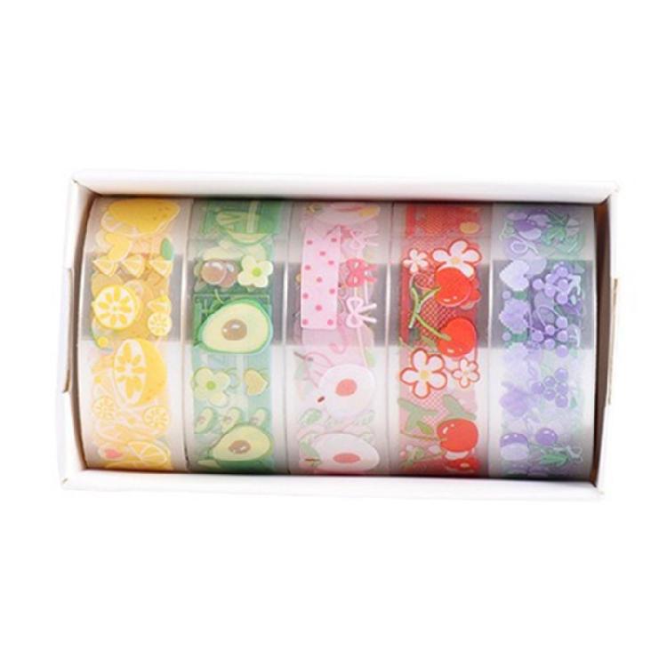 5 Rolls Clear Tape Butterfly Decorative Tape Flower Pattern Masking Tape Hand Account Tape Artists Tape Crafting Tape