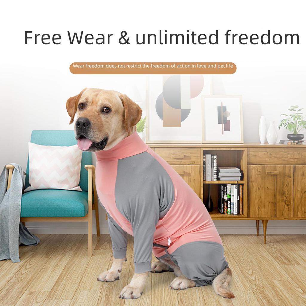 Letní kombinéza pro mazlíčky proti vypadávání srsti: Prodyšný, čtyřnohý domácí obleček pro velké psy