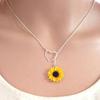 Eternal Love Sunflower Infinity Pendant Necklace