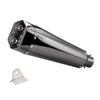 Universal Stainless Steel Dual Outlet Motorcycle Exhaust Muffler, 51mm, Easy Installation