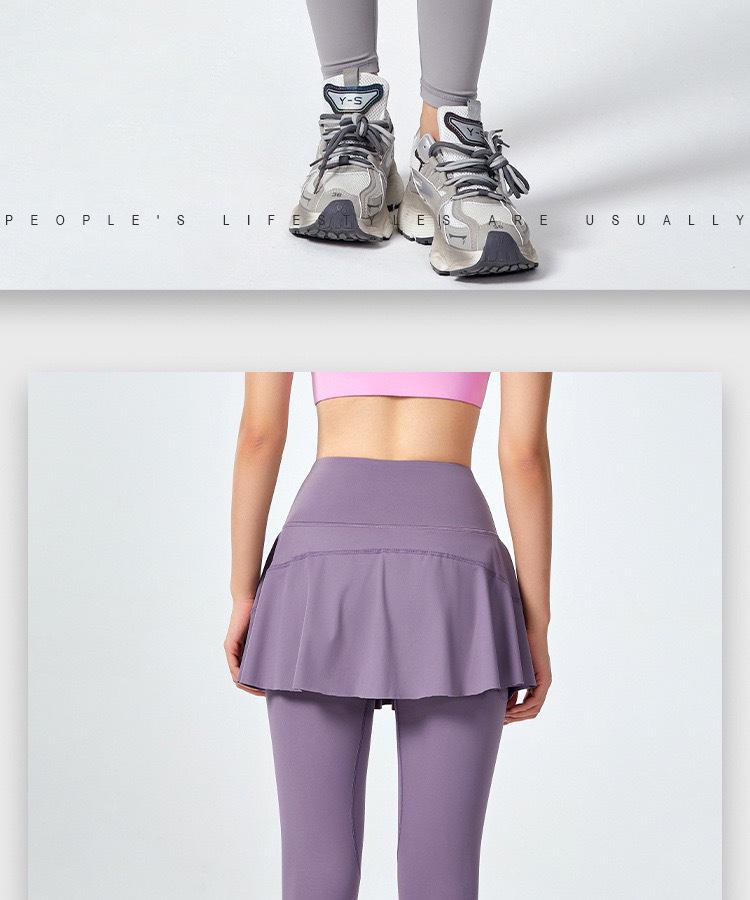 Two-Piece High-Stretch Workout Skirt Shorts for Women - High Waist Yoga Pants for Outdoor Sports