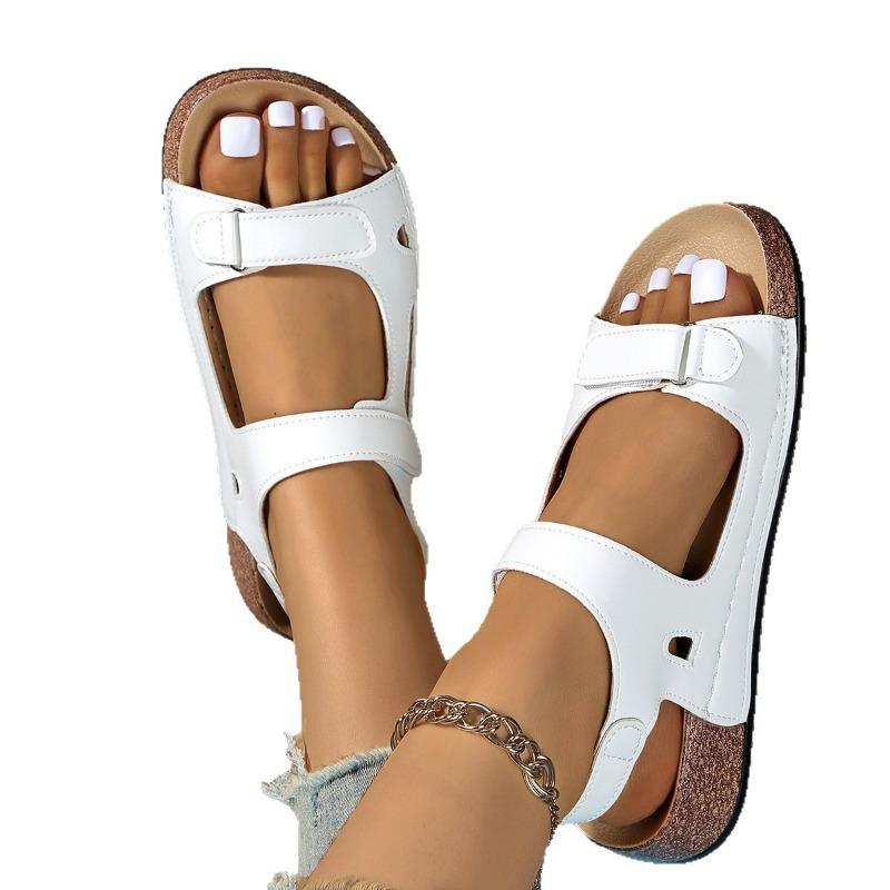 New platform sandals women's summer new hollowed-out wedge sandals women's flat sandals