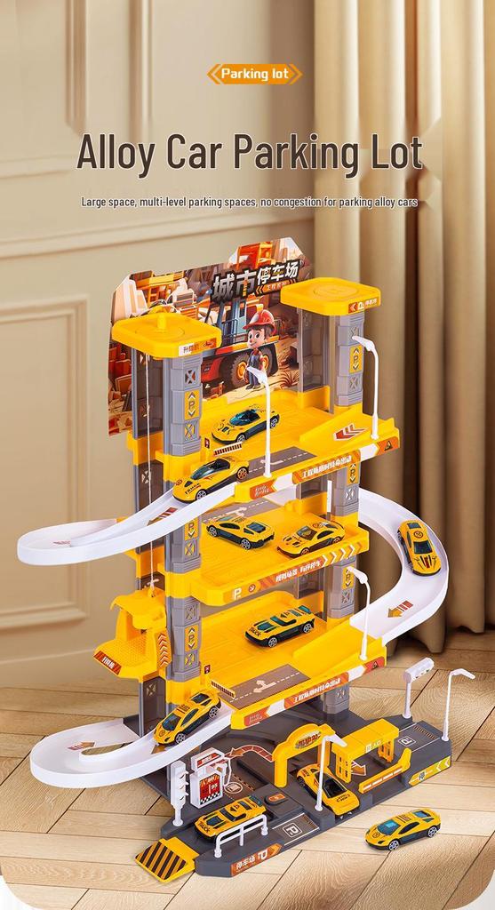 Multifunctional Police Building Blocks Set with Vehicle Launcher and Urban Rail Parking Garage