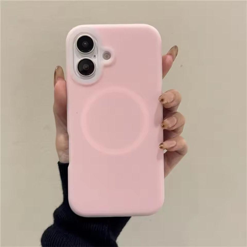 Płynny Silikon Cukierkowy Żel do Magnetycznego Etui Magsafe na iPhone 11 12 13 14 15 16 Pro Max Pogrubiona Wstrząsoodporna Pokrywa z Bumperem