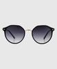 Tuditeo Lun Round Combination Nylon Lens Uv Protection Sunglasses C1 Gold Black