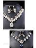 Ethnischer Stil Retro Edelstein Halskette & Blatt Wassertropfen Schmuckset