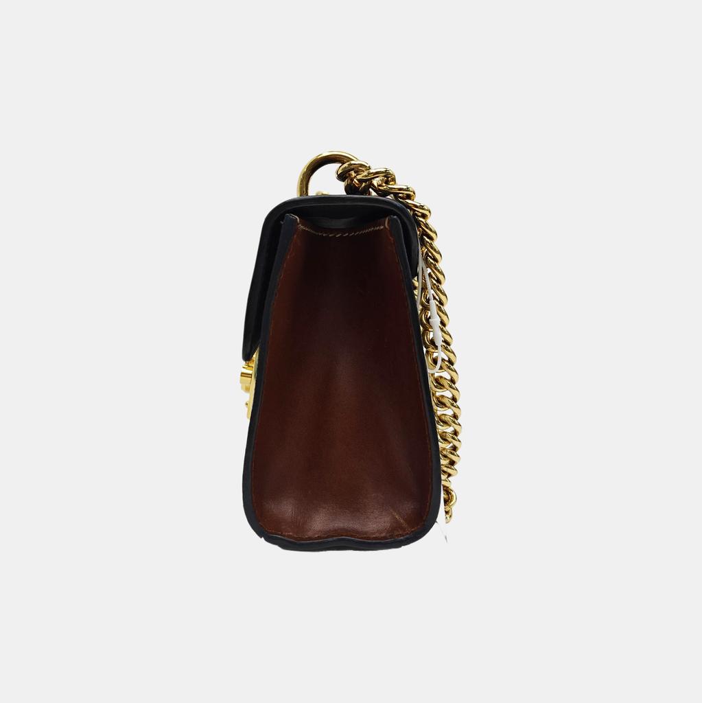 [Pre-Owned] Padlock Moonlight Treasure Box Series Metal Lock Logo Canvas And Leather Crossbody Bag Small - Very Good #16XWXA