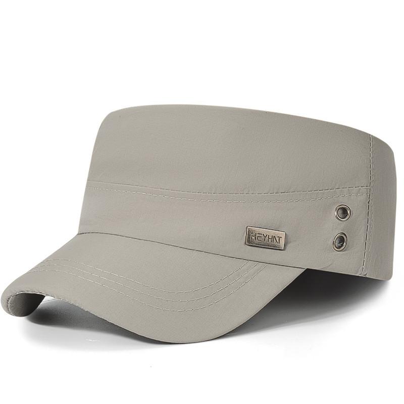 Seasons Drying Quick Flat Top Hat Breathable Outdoor Casual Mens Fashion