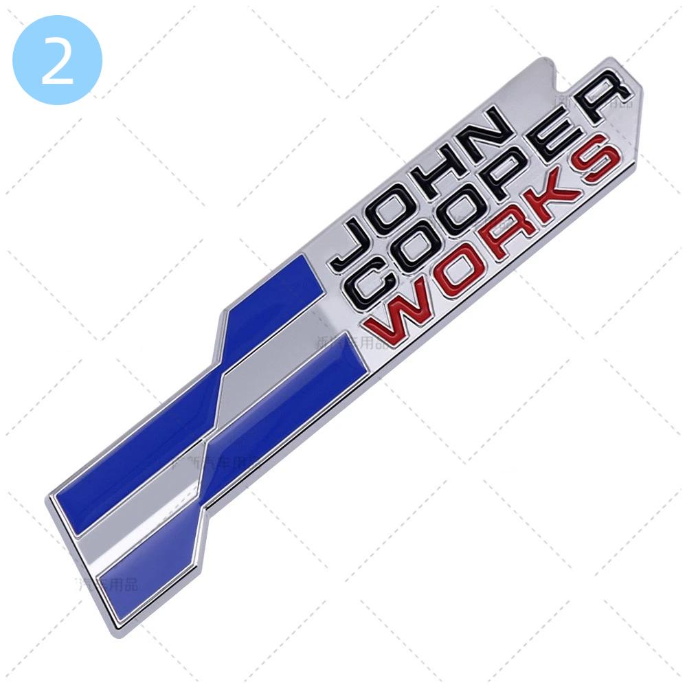 3D Metal NEW JCW Front Grille Badge Rear Trunk Emblem Sticker For MI-NI Cooper S R59 R60 R56 R58 F56 Countryman Clubman
