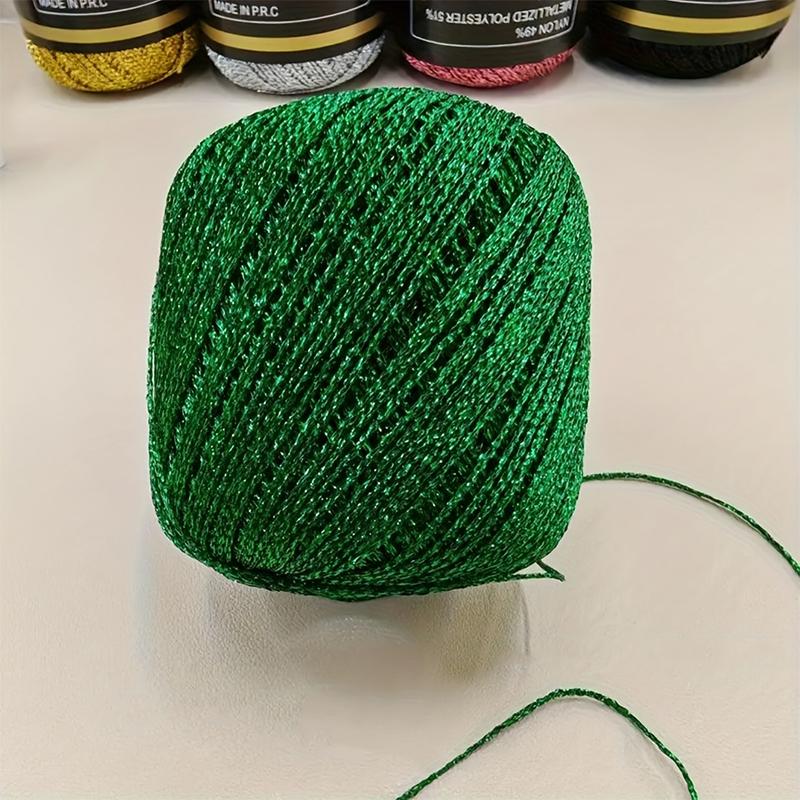 120m PET Vielseitiges Gold Silber Flexibles Metallicgarn Funkelnd Handgewebt Glänzend 2mm Langlebig Glänzendes Garn Handwerksqualität