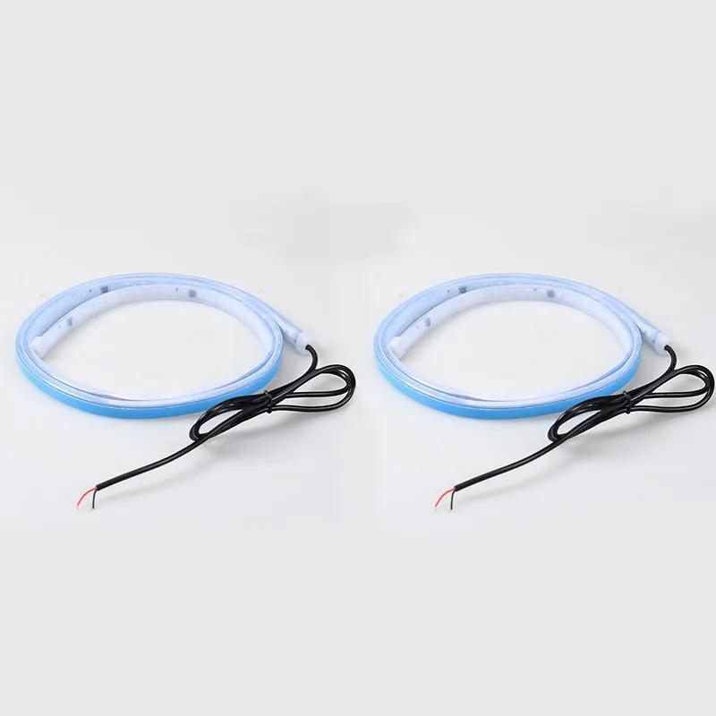 

2 шт. светодиодная лента для предупреждения об открытии двери автомобиля, 120 см, декоративная, приветственная, декоративная, лампа безопасности, автомобильные аксессуары 12 В