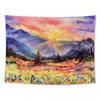 Wall Hanging Tapestry Sunflower Lavender Oil Painting Landscape  Room Decoration Background Cloth