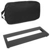 Small Guitar Effect Pedal Board Aluminum Alloy 14.96x5.71 Inch Effect Pedalboard with Carrying Bag Guitar Pedal Plate