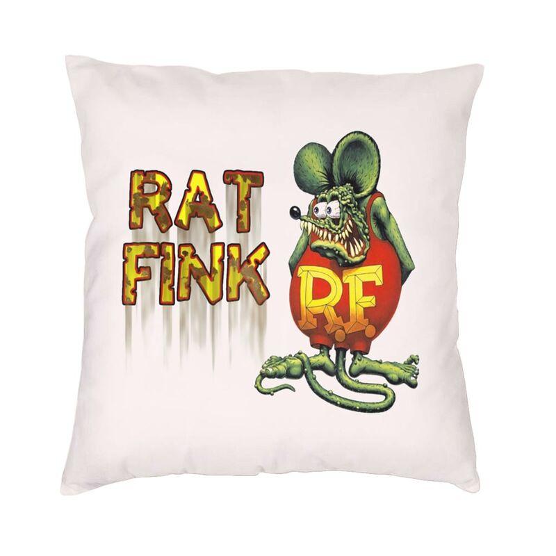 

Rat Fink Stripe Square Pillow Case Home Decor Comic Cartoon Cushions Throw Pillow for Living Room Doublesided Printing 30x30cm 12x12in