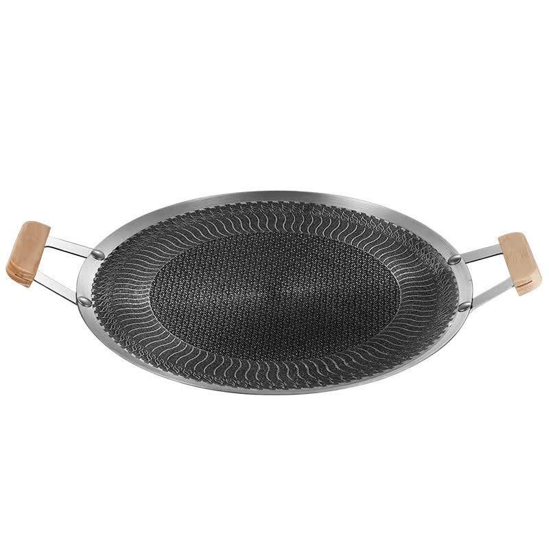 Wutuo 304 Stainless Steel BBQ Flat Griddle Plate, 38CM