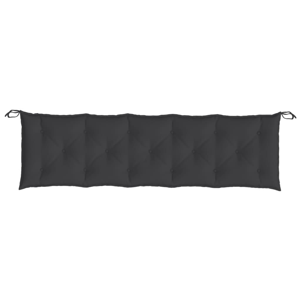 Garden Bench Cushion Black 180 x 50 x 7 cm Oxford Fabric