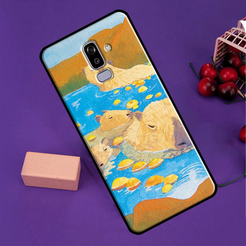 Capybara Spa Case For Samsung Galaxy J7 J5 J3 2017 J1 A3 A5 2016 A6 A8 J4 J6 Plus A7 A9 J8 2018 Cover