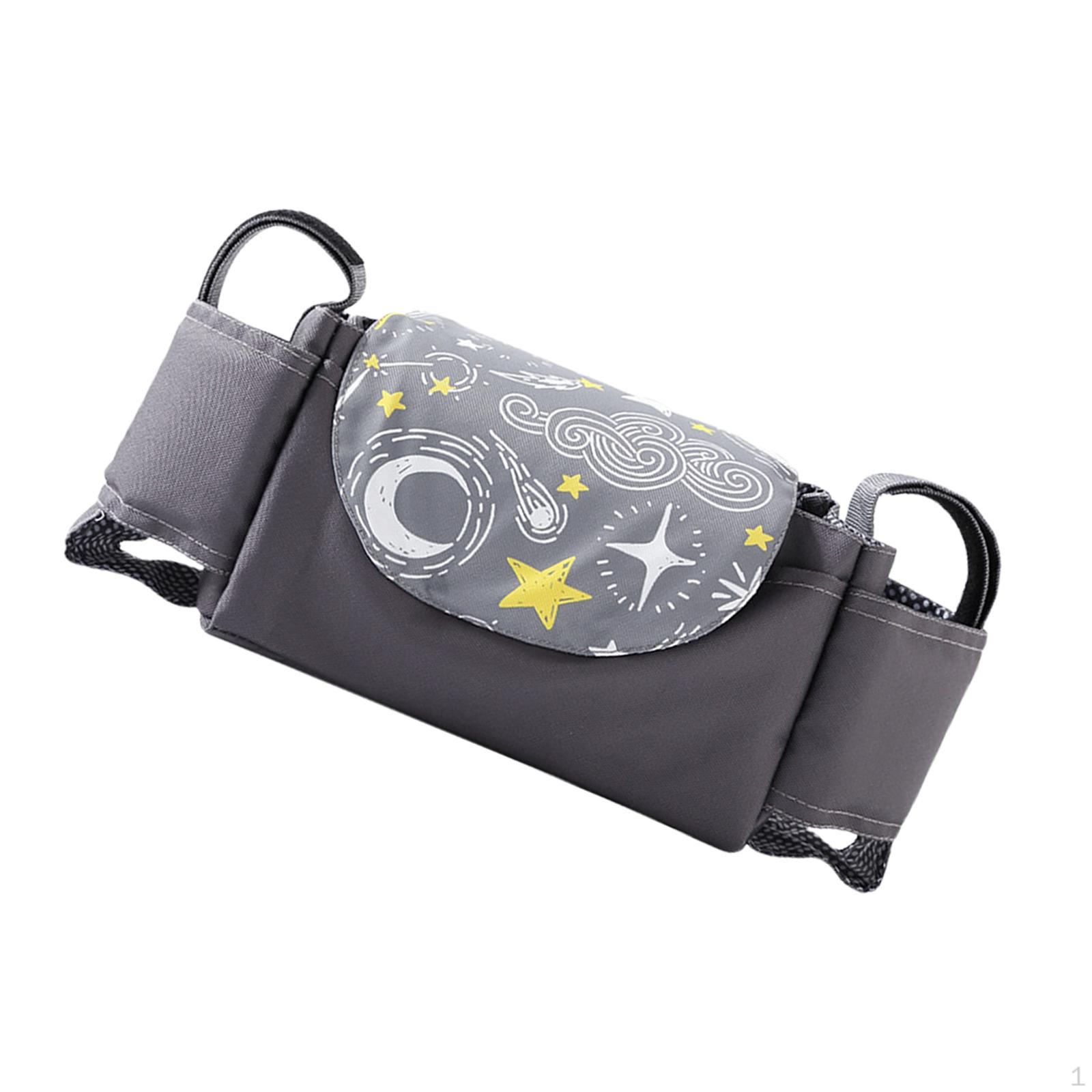 

Multipurpose Baby Stroller Organizer Pram Bag Holder Storage Going Out Fits Any Strollers темно-сірий колір
