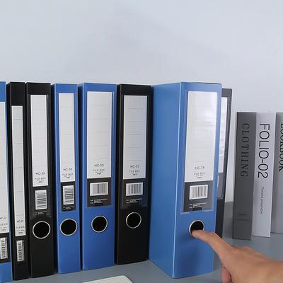 Black Blue A4 File Folder Multifunctional PP Plastic Thickened Document Case Dustproof Paper Storage Box Contract