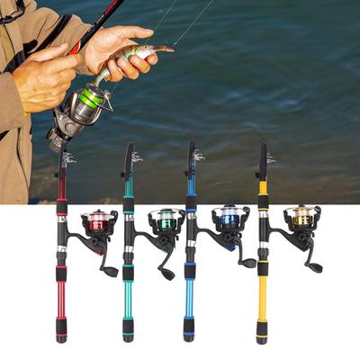 1.8M Telescopic Fishing Rod Spinning Fishing Reel Set Portable Seaing Pole Throwing Rod Remote Throw Rods Fiberglass Gear